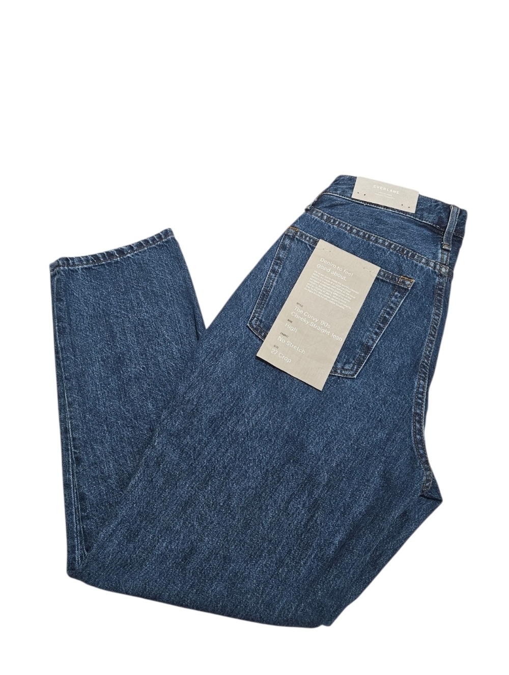 Everlane Curvy 90s High-Rise Cheeky Straight Leg Crop Jeans NEW Womens
